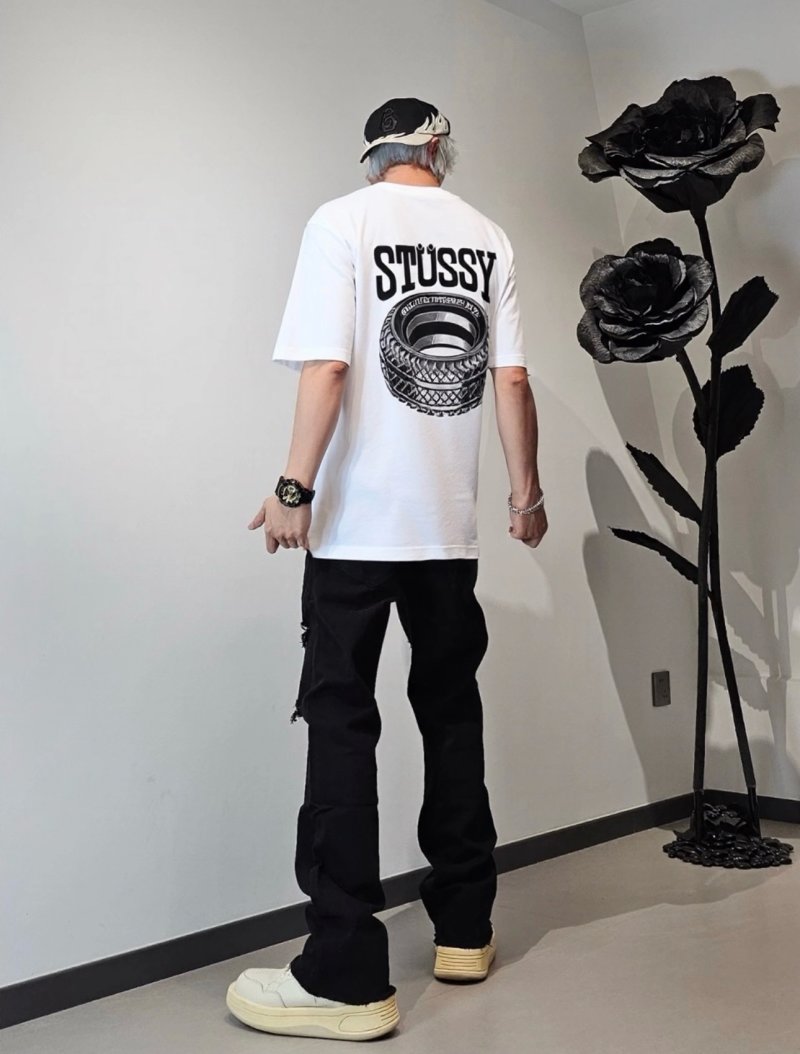 Stüssy White Logo T-Shirt view