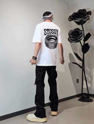 Stüssy White Logo T-Shirt view 9