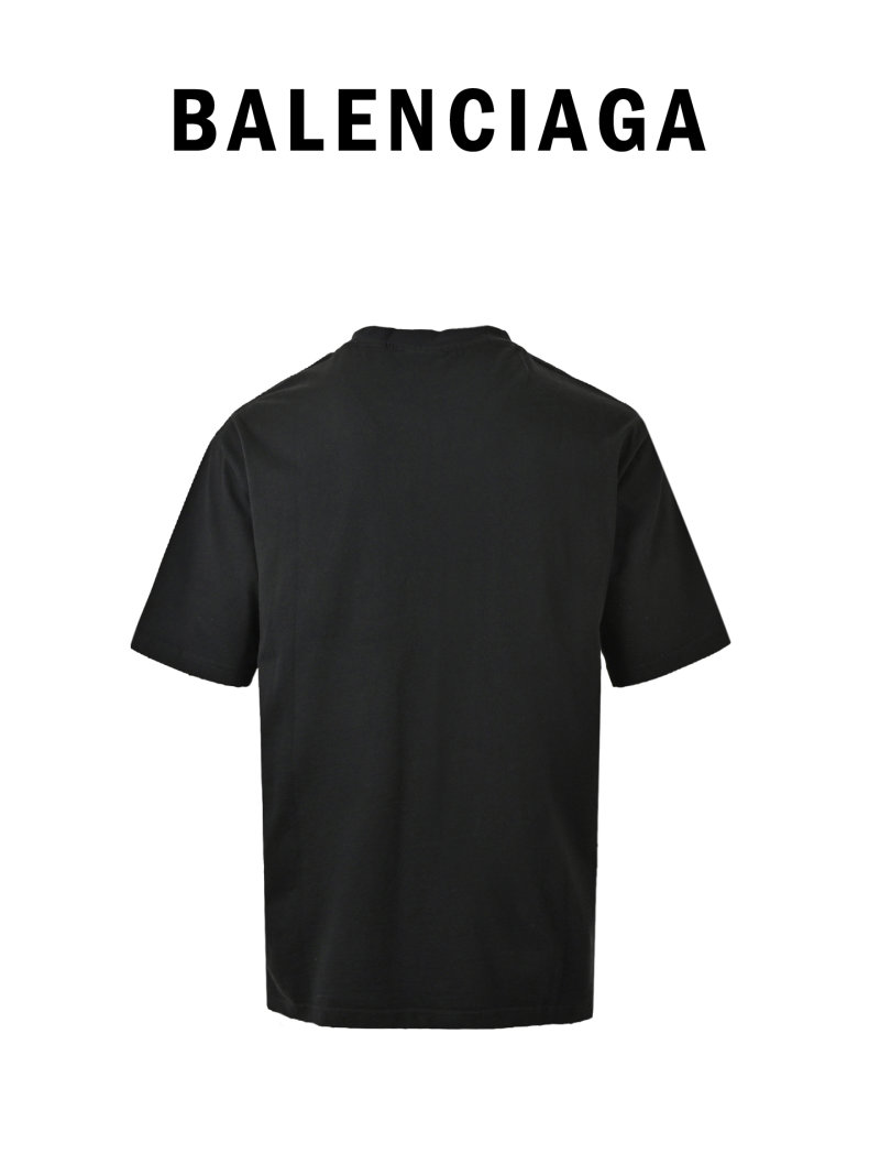 Balenciaga Est.1917 Crown Logo Black T-Shirt view