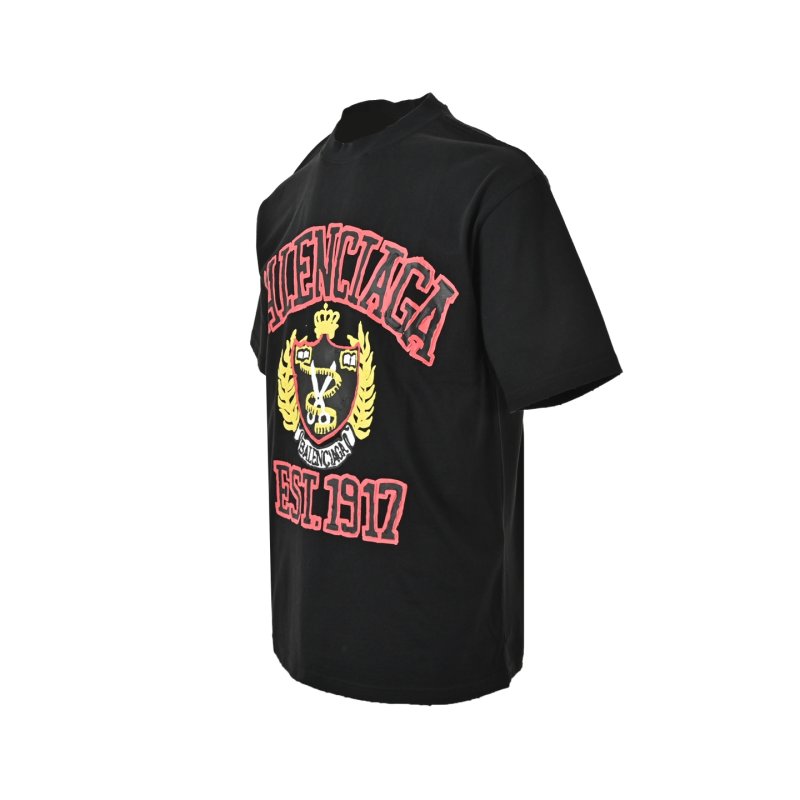 Balenciaga Est.1917 Crown Logo Black T-Shirt view