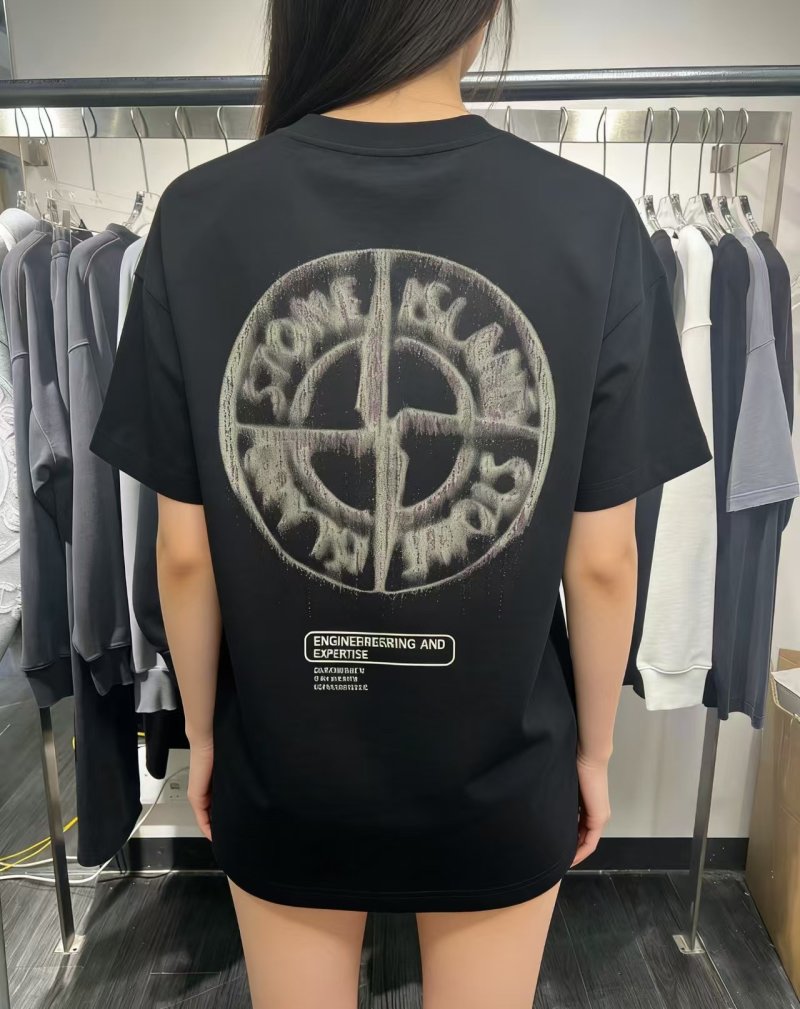 Stone Island Compass Circle Grey T-Shirt