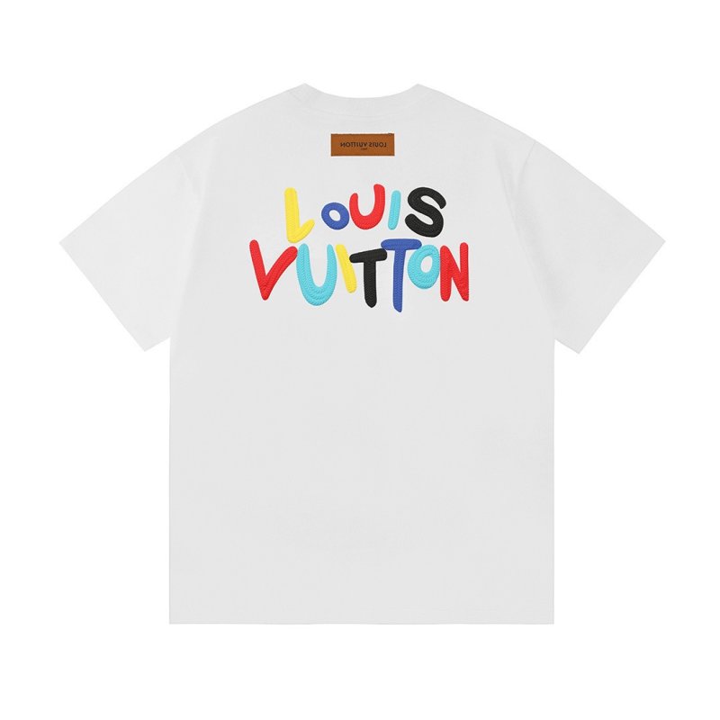 Louis Vuitton Multicolour Logo White T-Shirt view