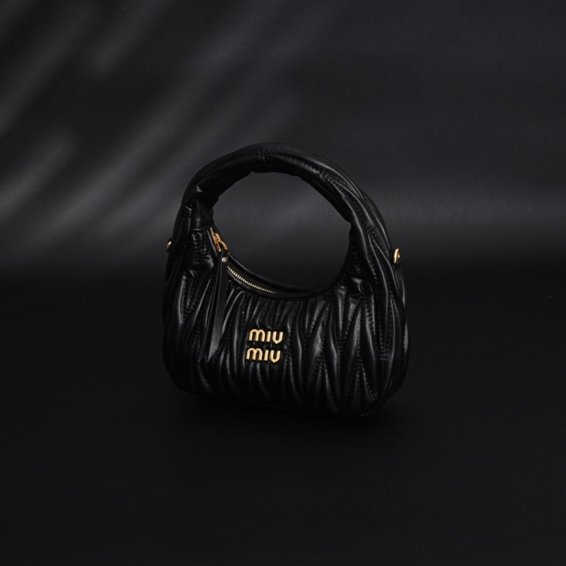 Miu Miu Wander Black Quilted Hobo Bag view