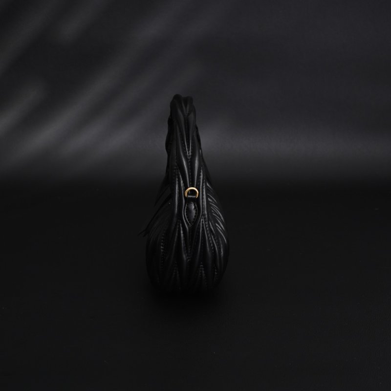 Miu Miu Wander Black Quilted Hobo Bag view