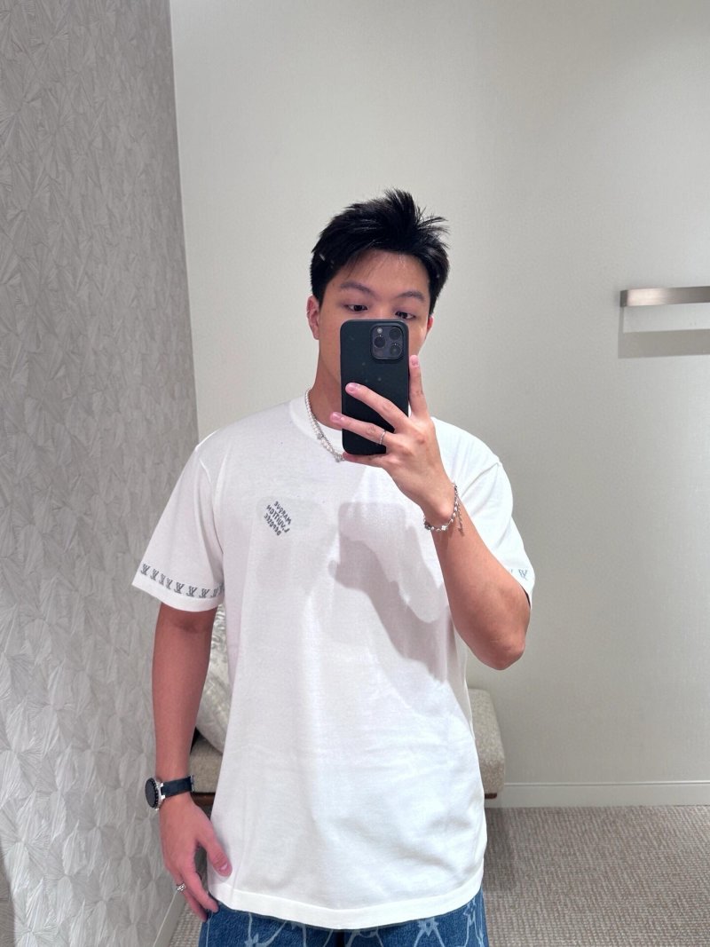 Louis Vuitton Cream Logo T-Shirt with Sleeve Tape view
