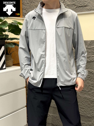 Descente UPF50+ Ice-Cool Nylon Windbreaker Jacket - Light Grey