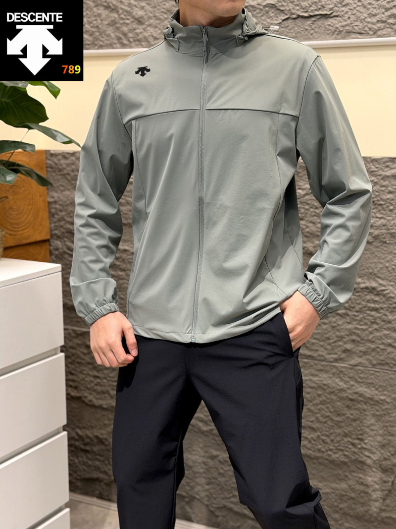 Descente UPF50+ Ice-Cool Nylon Windbreaker Jacket - Light Grey view