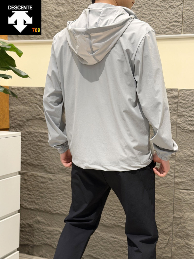 Descente UPF50+ Ice-Cool Nylon Windbreaker Jacket - Light Grey view