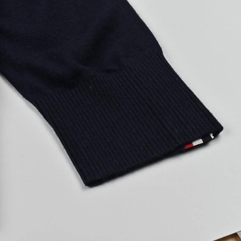 Essentials Black Sweatshirt with White Striped Sleeve Detail view