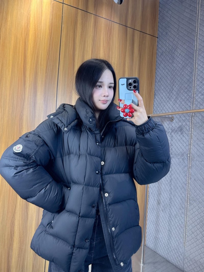Black Puffer Down Jacket – Oversized Quilted Winter Coat view