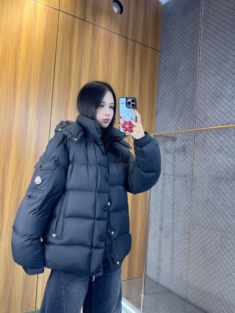 Black Puffer Down Jacket – Oversized Quilted Winter Coat view