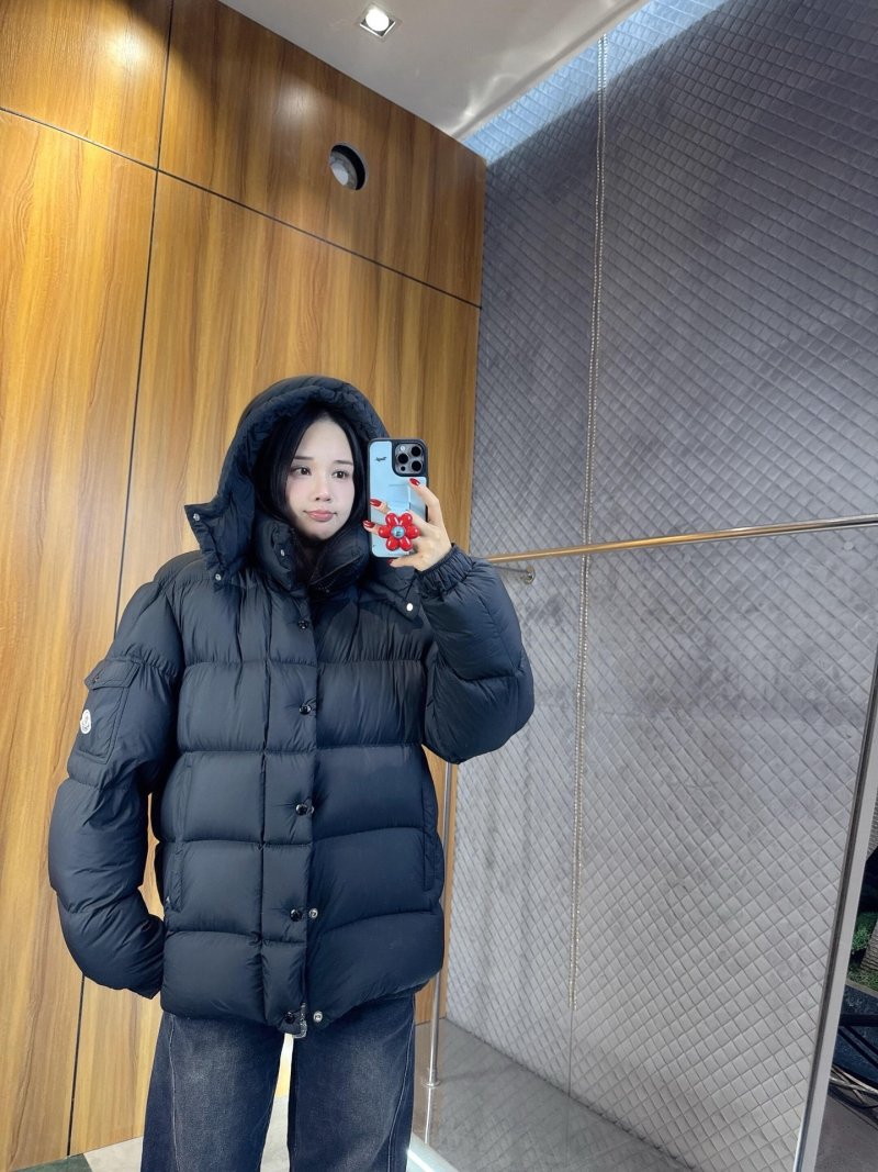 Black Puffer Down Jacket – Oversized Quilted Winter Coat view