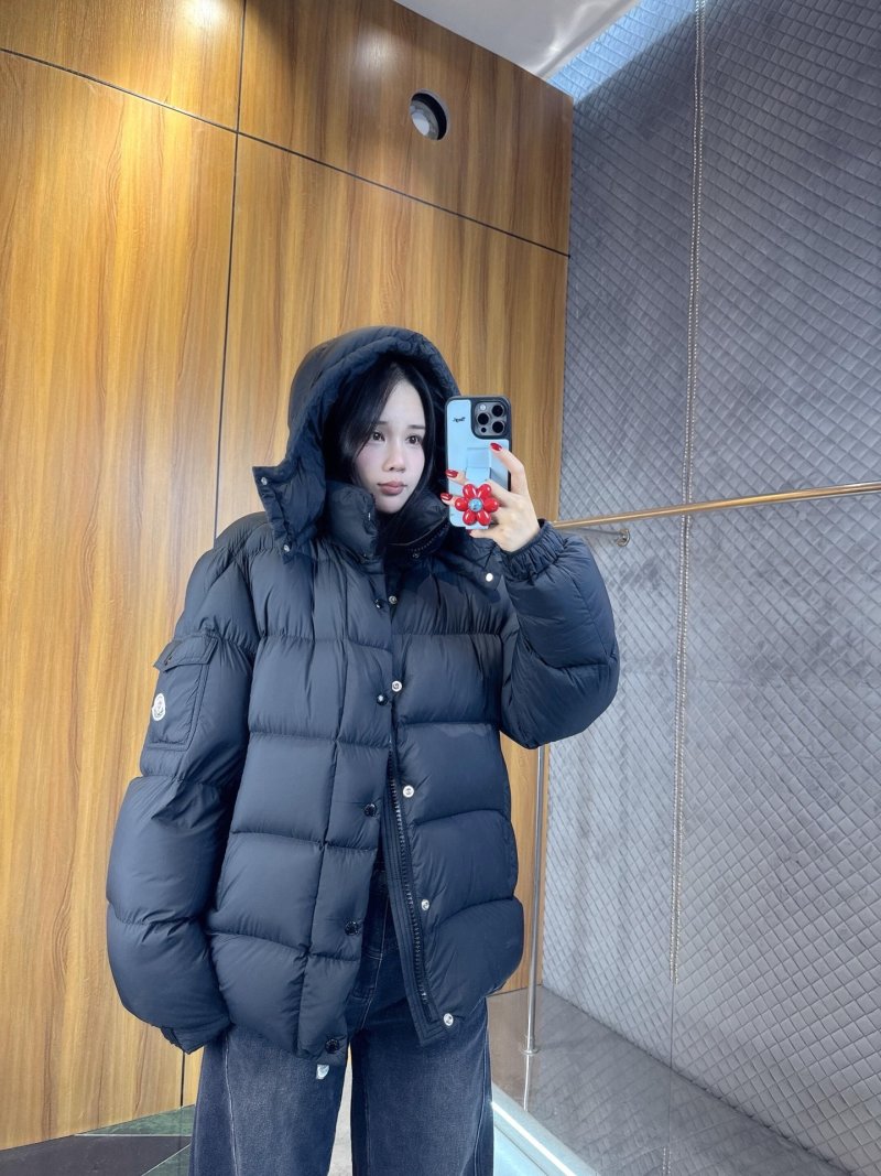 Black Puffer Down Jacket – Oversized Quilted Winter Coat view