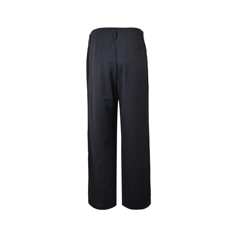 Black Wide-Leg Trousers with Belt view