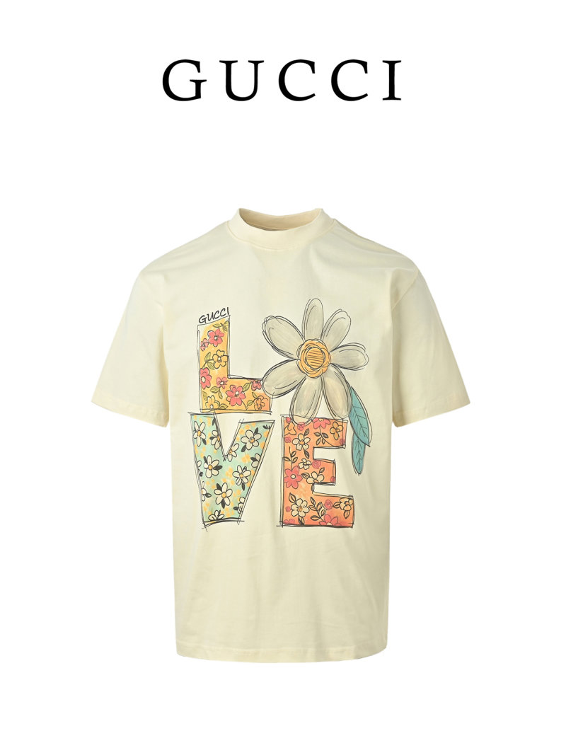 LOVE Floral Graphic Short Sleeve T-Shirt Cream view