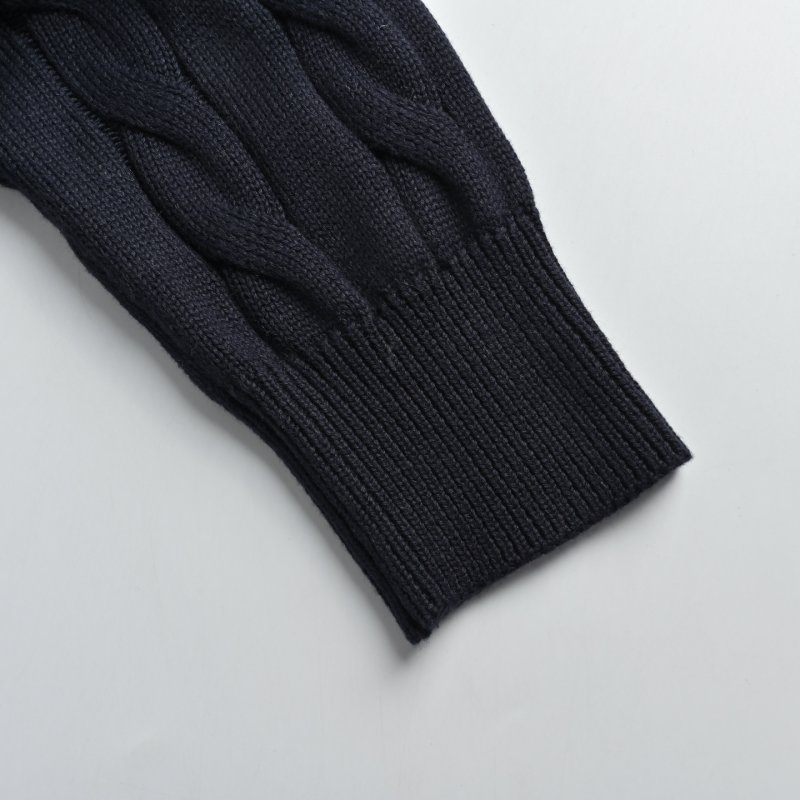 Navy Blue Striped Sleeve Zip Cardigan view