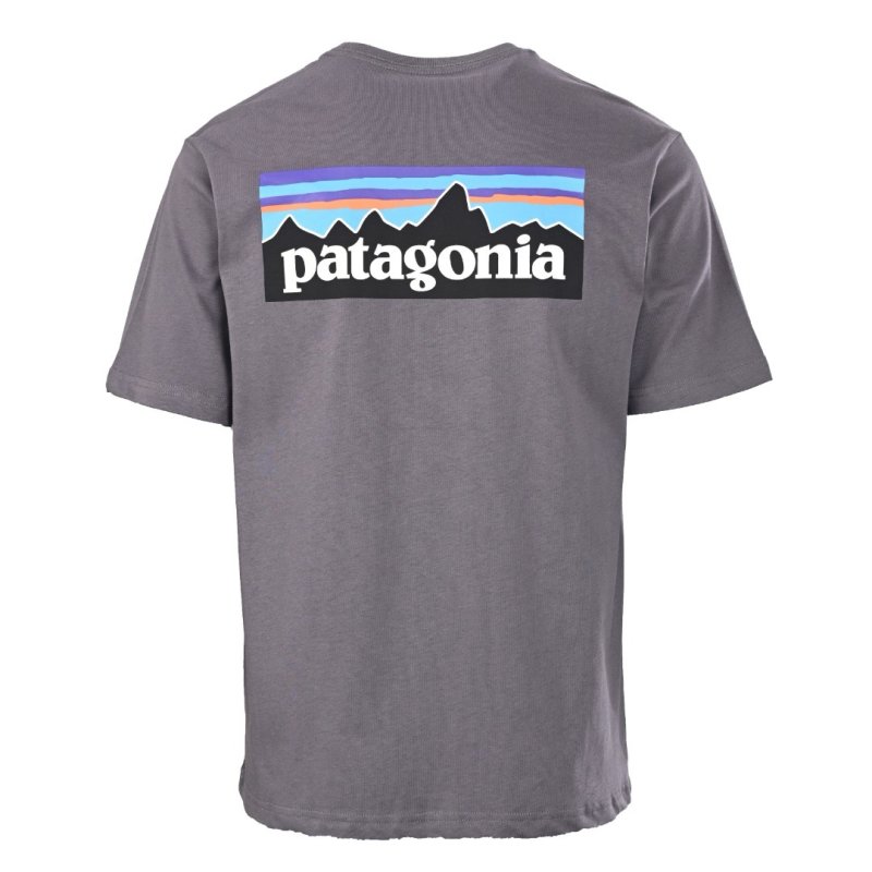 Patagonia Logo Inspired Charcoal T-Shirt view