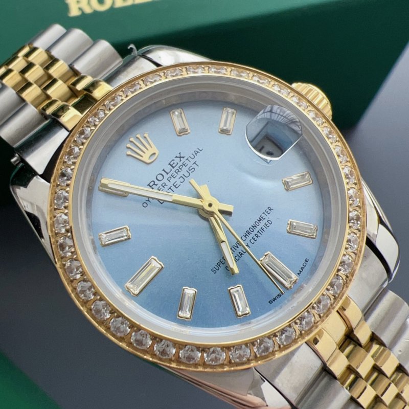 Rolex Datejust 31mm Diamond Bezel Ice Blue Dial Two-Tone view