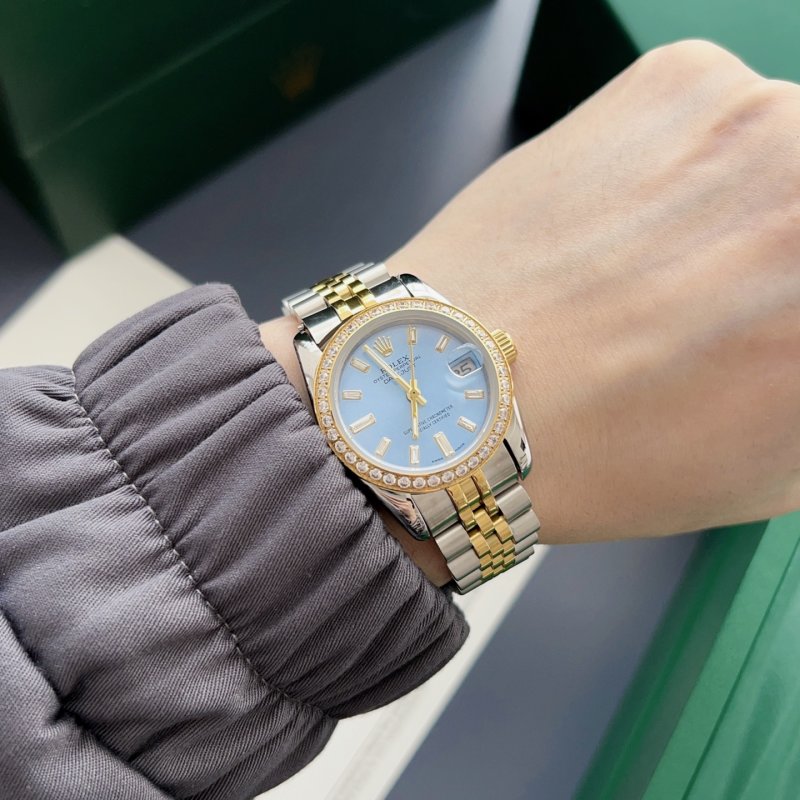 Rolex Datejust 31mm Diamond Bezel Ice Blue Dial Two-Tone view