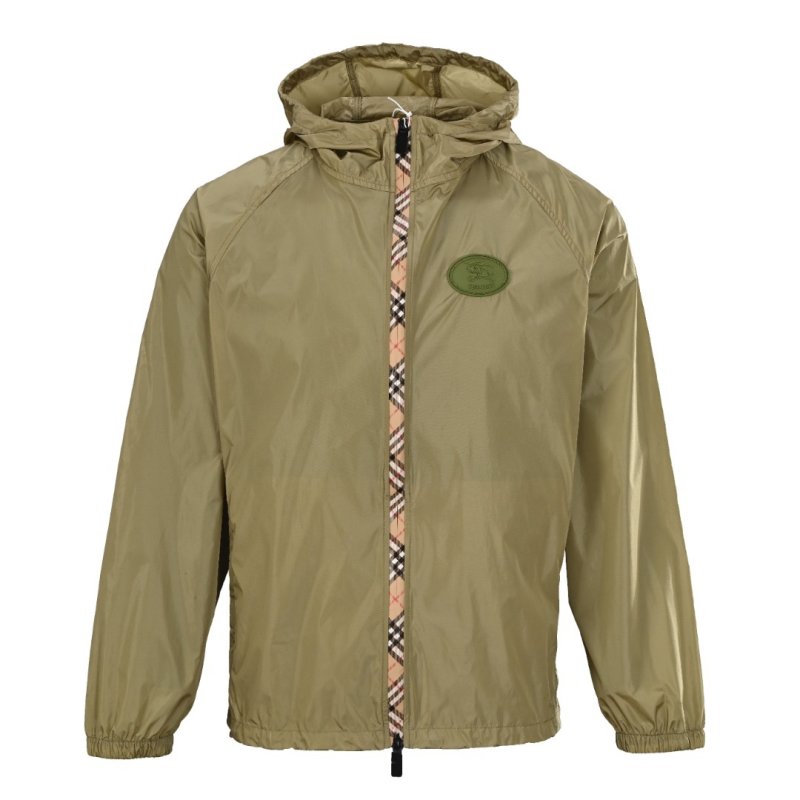 Burberry Sage Green Hooded Windbreaker Jacket view