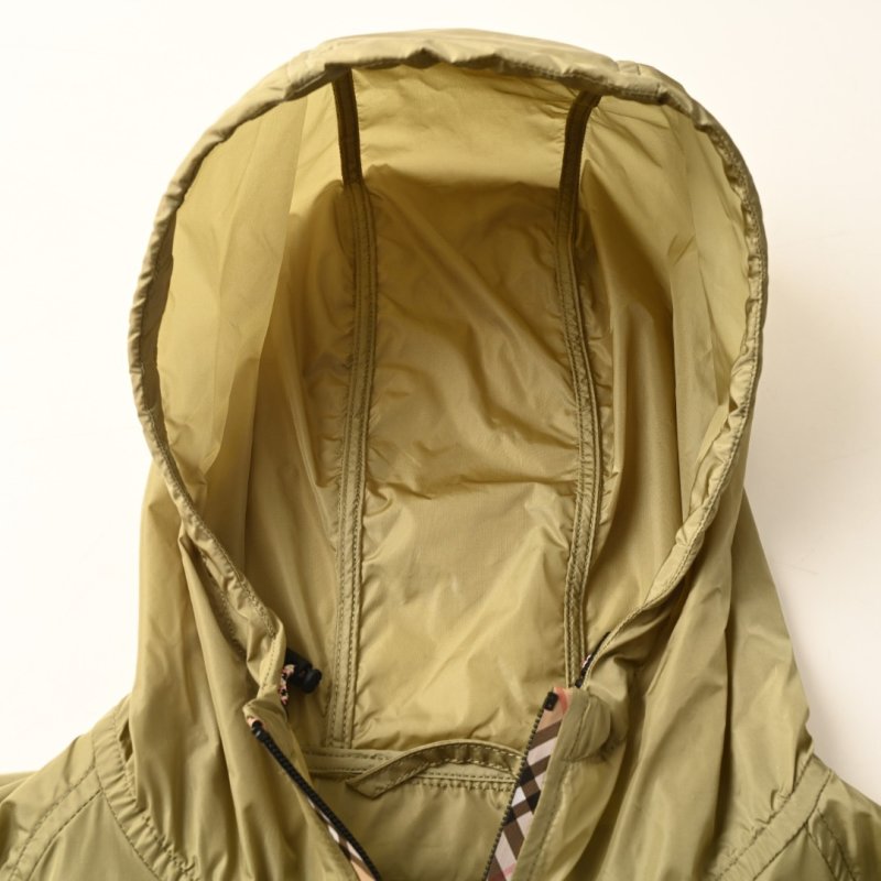 Burberry Sage Green Hooded Windbreaker Jacket view