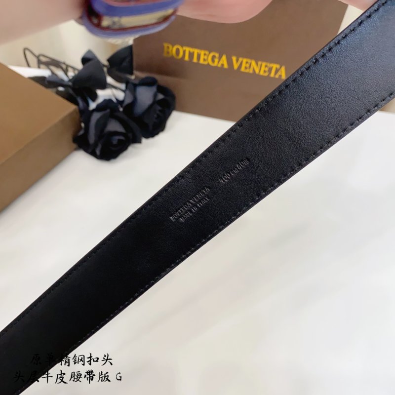 Bottega Veneta Intrecciato Woven Black Leather Belt 3.5cm view