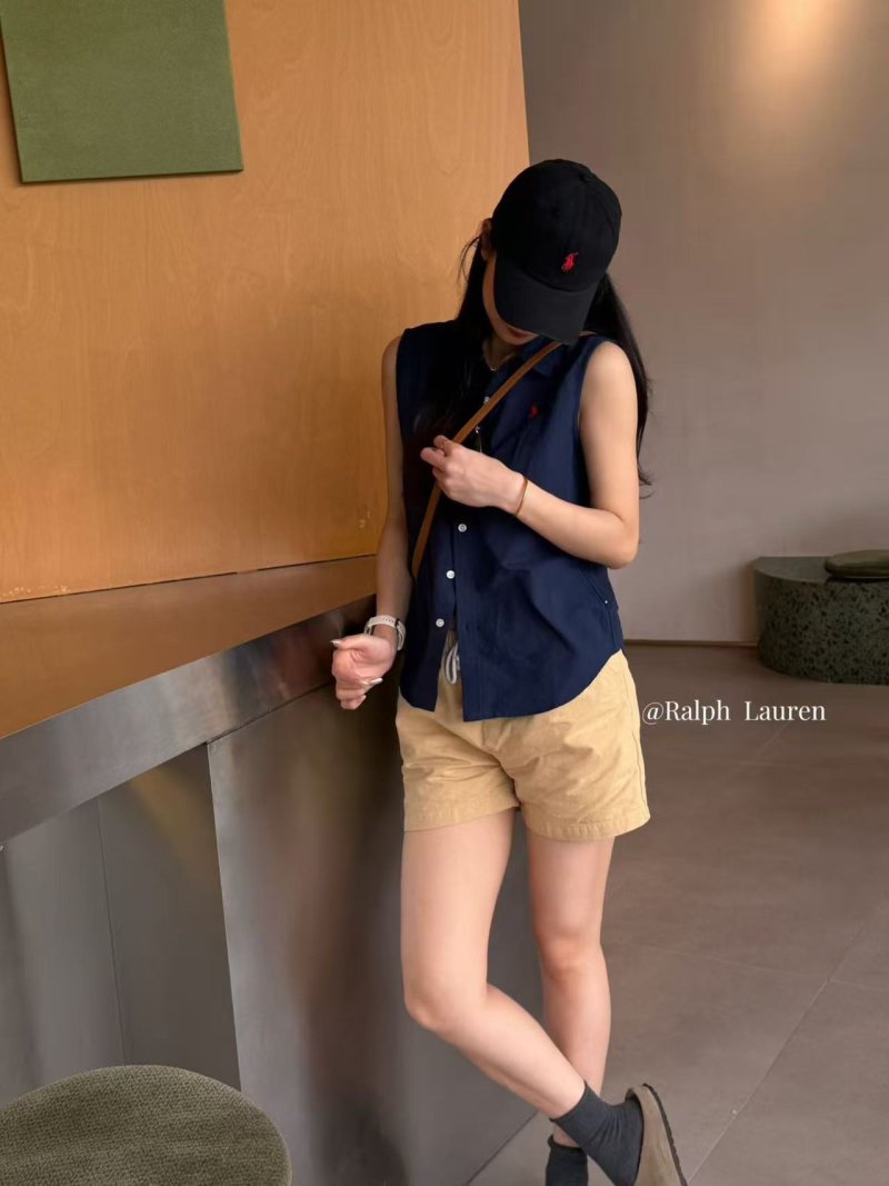 Polo Ralph Lauren Navy Sleeveless Denim Shirt view