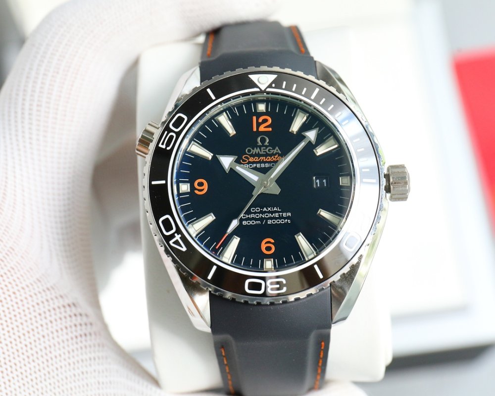Omega Seamaster Planet Ocean 600M Dive Watch Black view