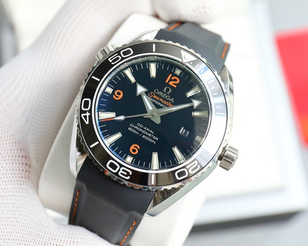 Omega Seamaster Planet Ocean 600M Dive Watch Black view