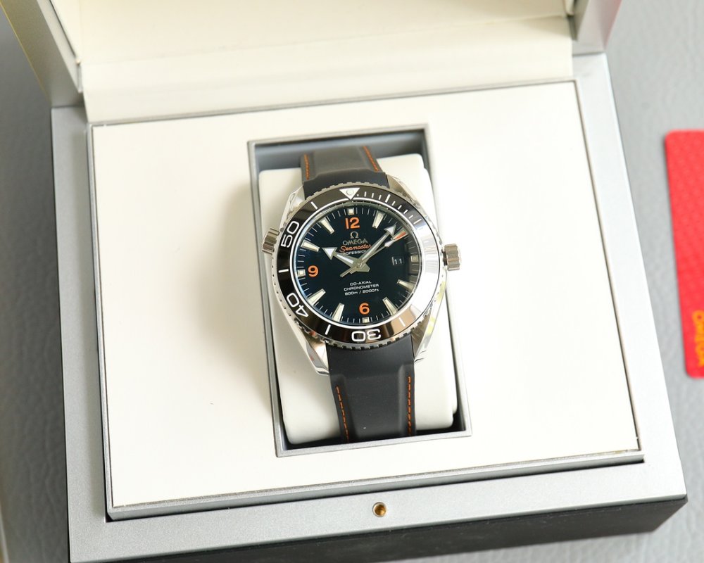 Omega Seamaster Planet Ocean 600M Dive Watch Black view