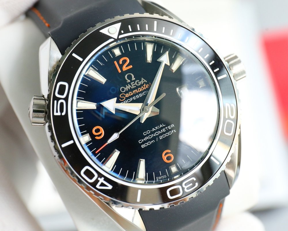 Omega Seamaster Planet Ocean 600M Dive Watch Black view