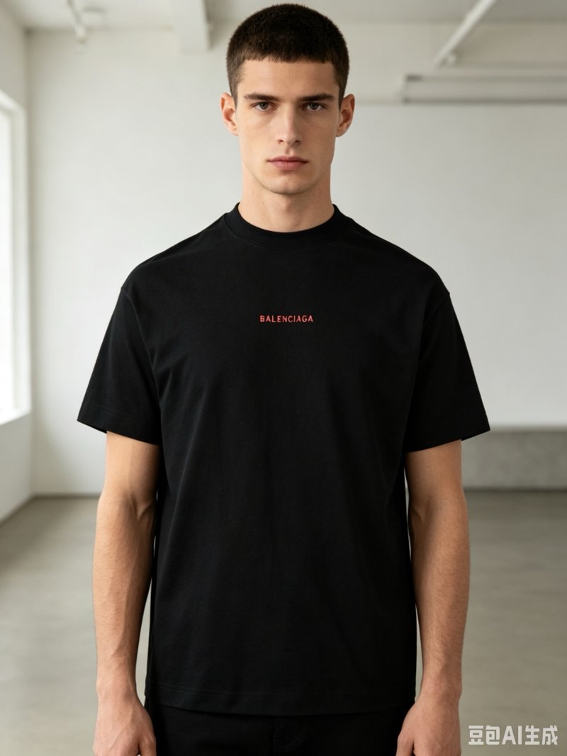 Balenciaga Black Logo T-Shirt view