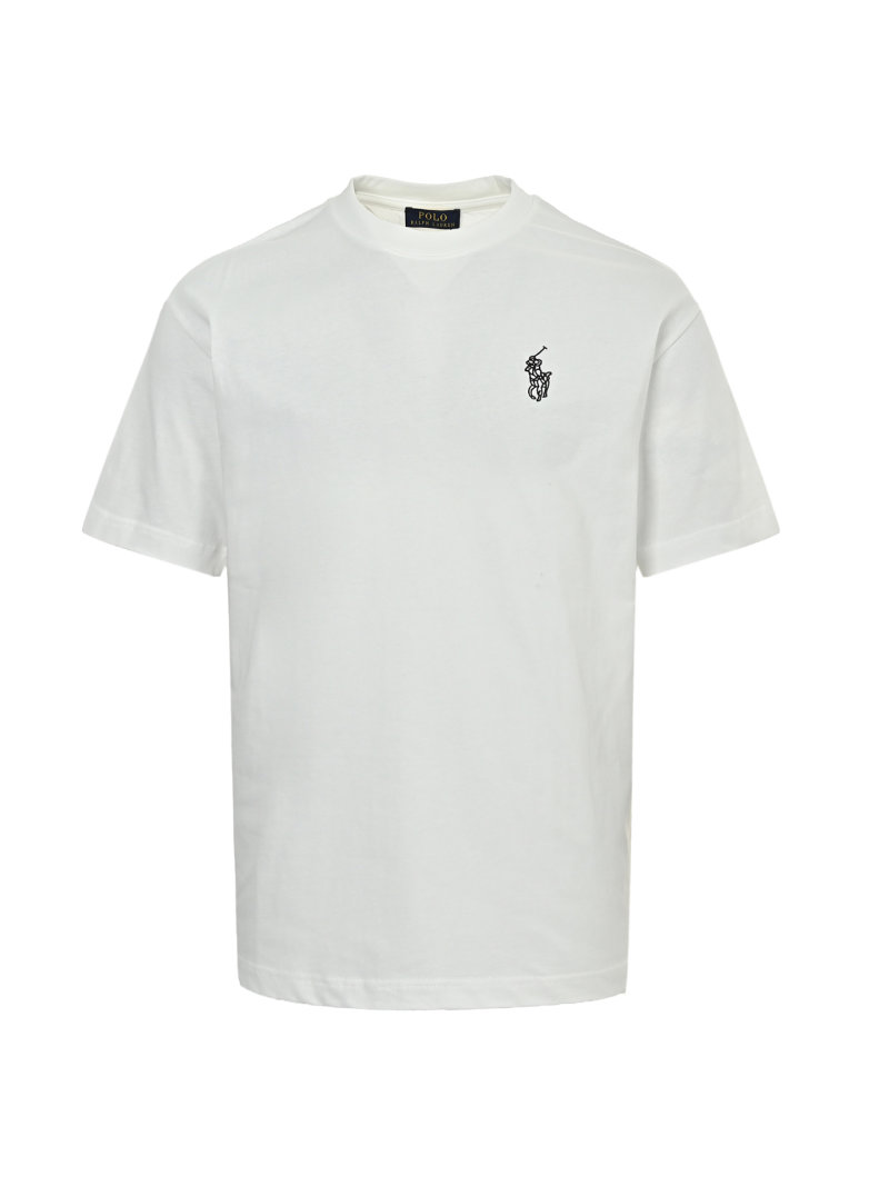 Ralph Lauren White Pique Crew Neck T-Shirt view