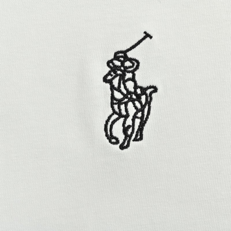 Ralph Lauren White Pique Crew Neck T-Shirt view