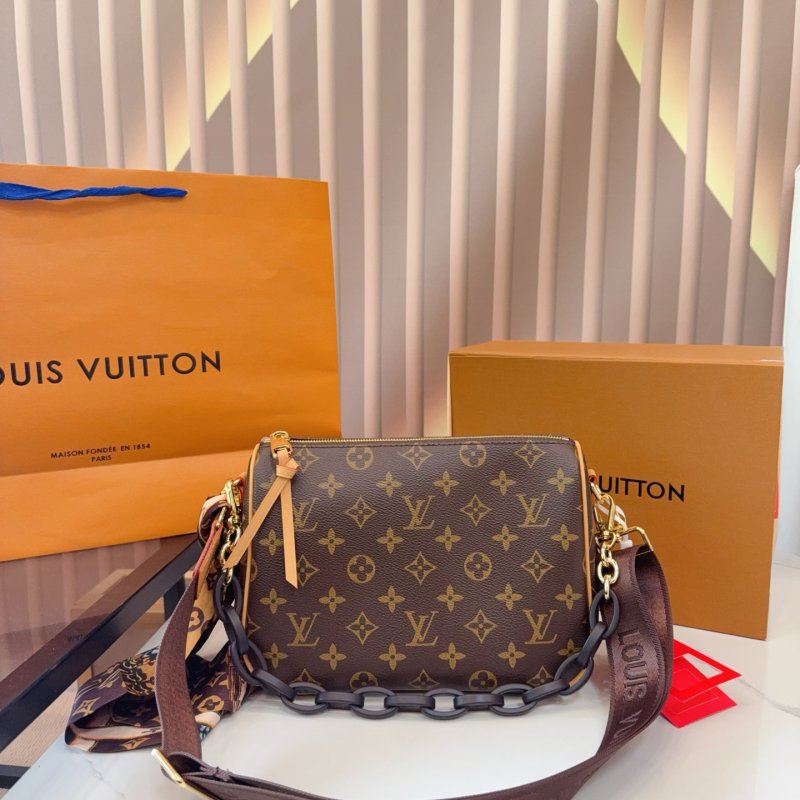 Louis Vuitton Monogram Canvas Shoulder Bag with Chain Strap