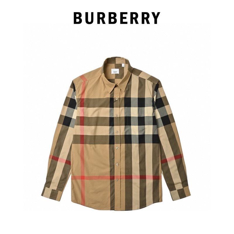 Burberry Check Shirt Beige Red view