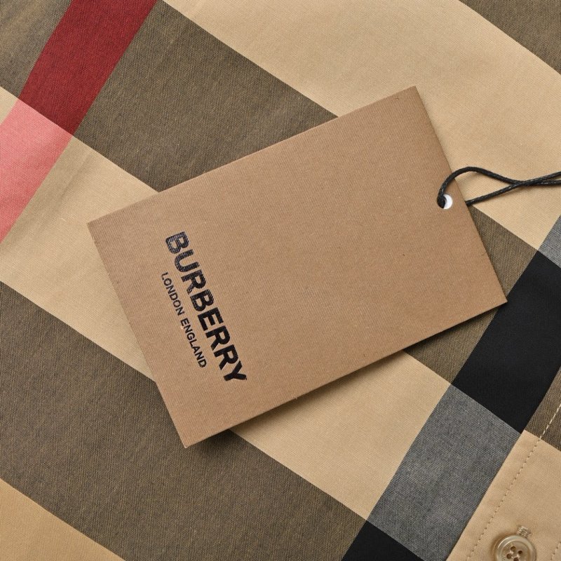 Burberry Check Shirt Beige Red view