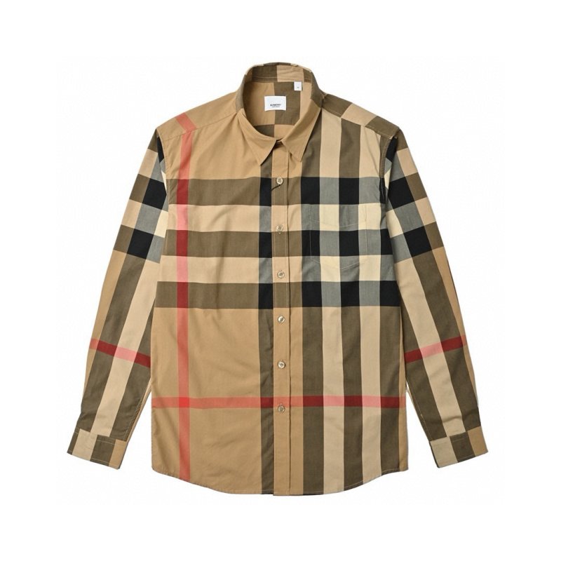 Burberry Check Shirt Beige Red view