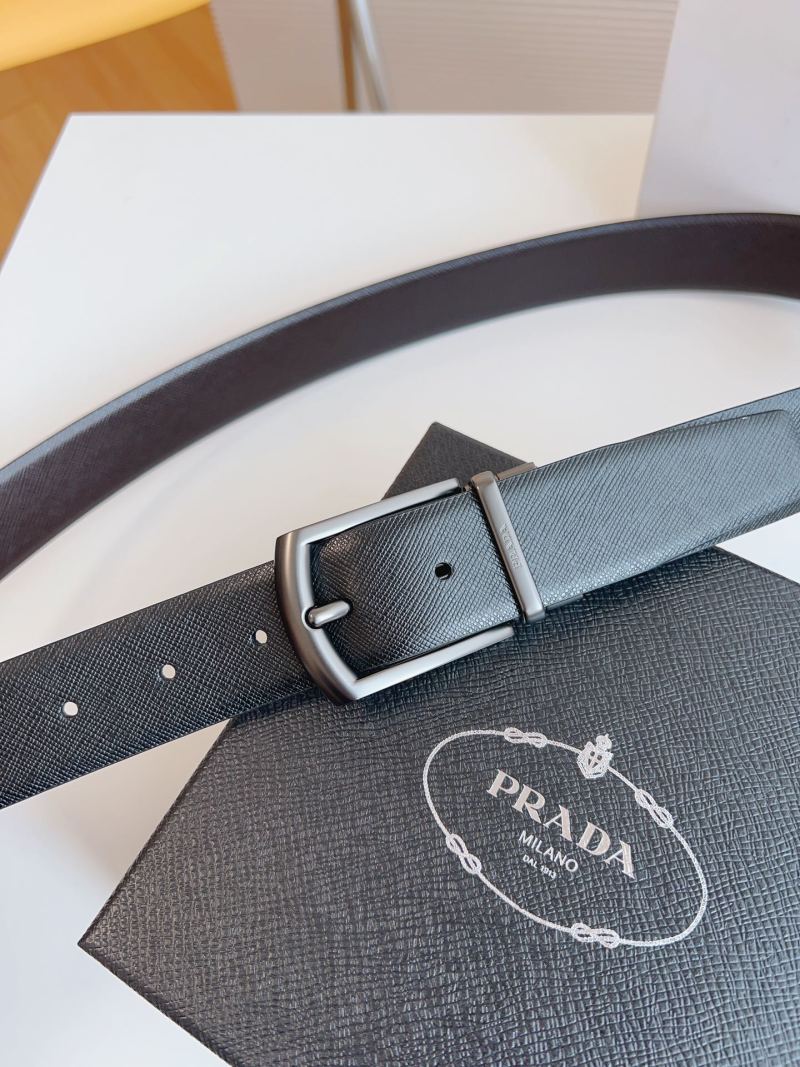 Prada Black Saffiano Leather Belt 35mm view