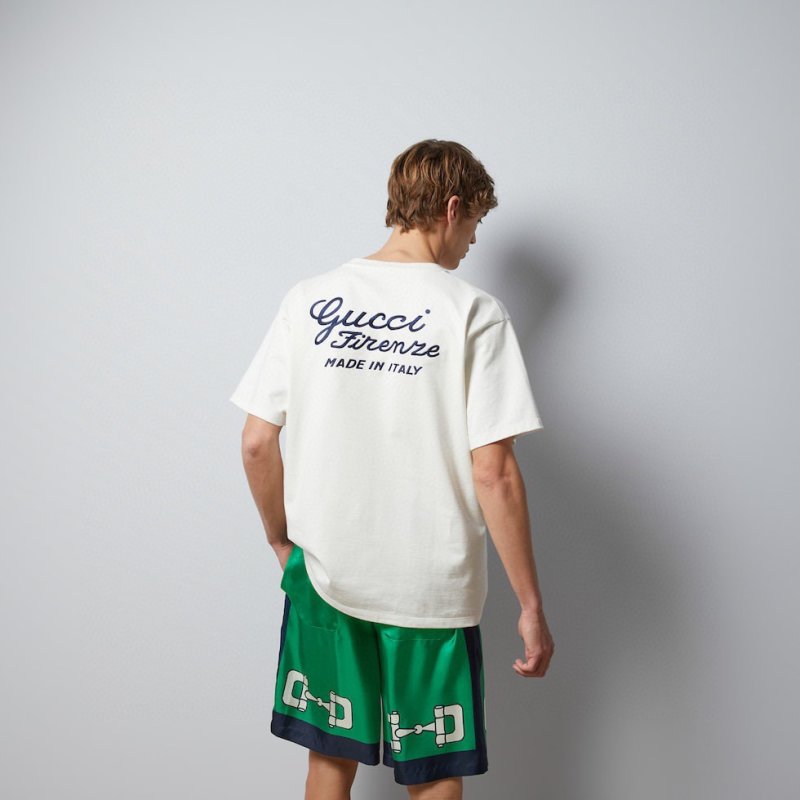 Gucci Firenze Script White T-Shirt view