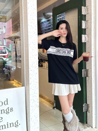 Christian Dior Logo Band Black T-Shirt view 8