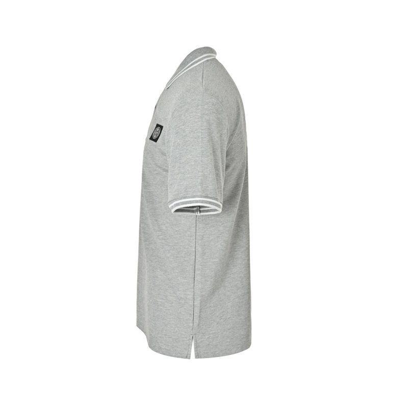 Stone Island Grey Polo Shirt with Compass Badge view