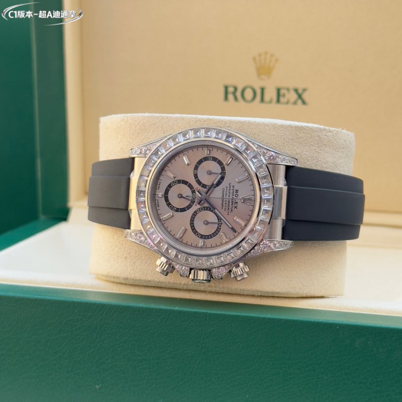 Rolex Daytona Chronograph Steel Diamond Bezel Watch view