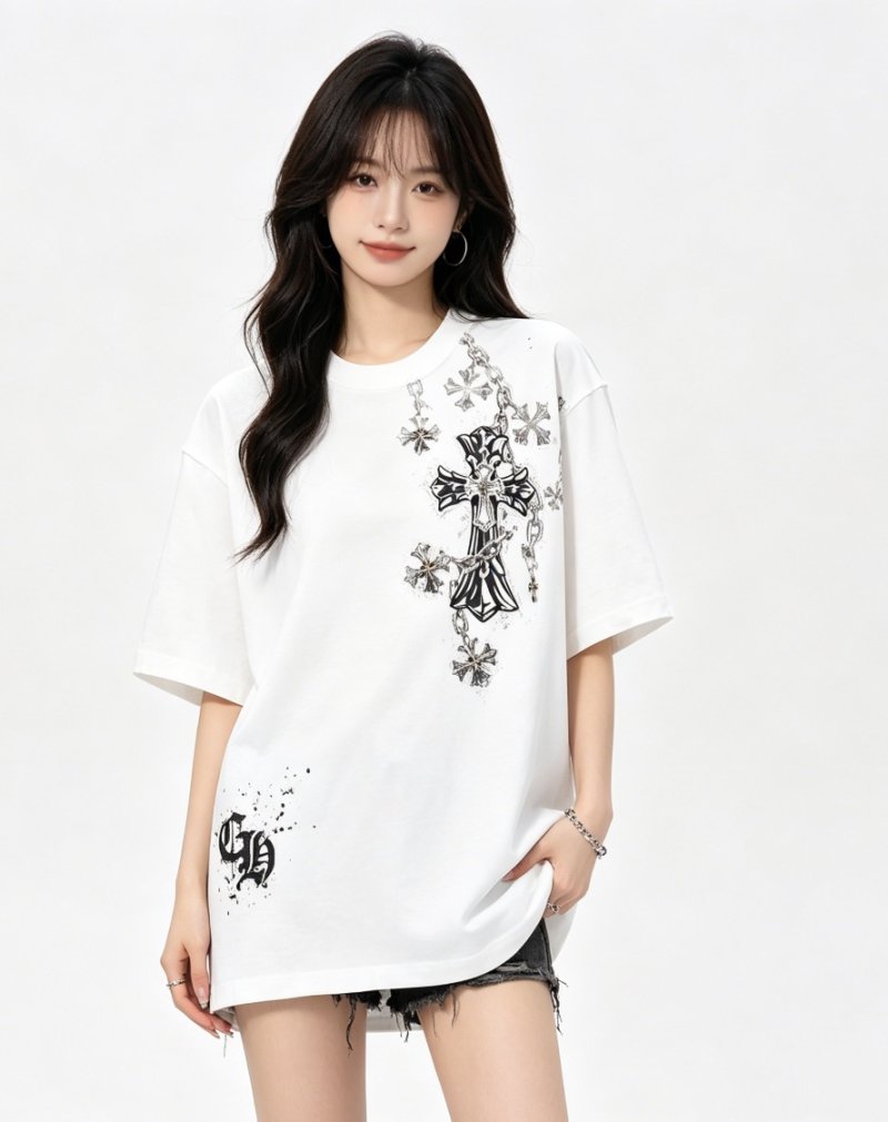 Chrome Hearts Cross Floral White T-Shirt view
