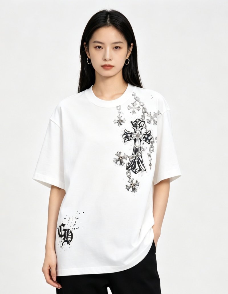 Chrome Hearts Cross Floral White T-Shirt view