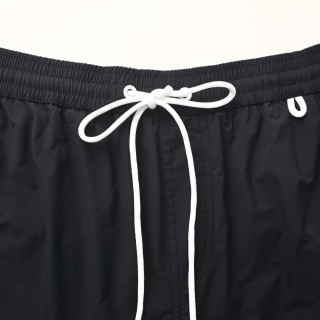 Loro Piana Navy Beach Shorts with Letter Embroidery view 4