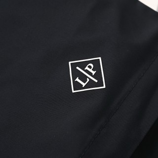 Loro Piana Navy Beach Shorts with Letter Embroidery view 6