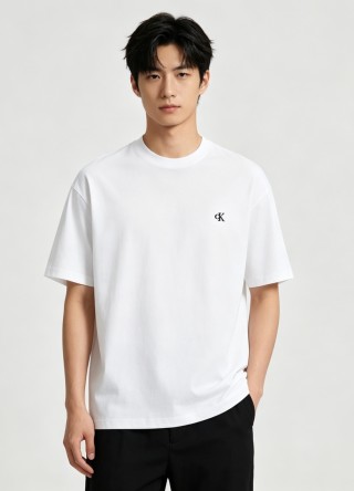 Calvin Klein White CK Logo T-Shirt view 2