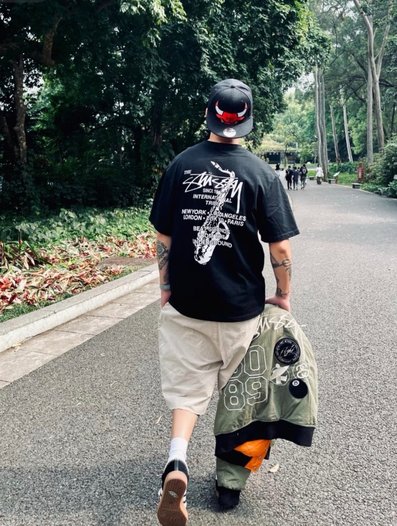 Stüssy Black Since 1980 International Tribes T-Shirt view