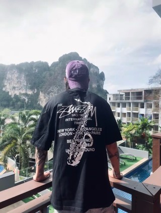 Stüssy Black Since 1980 International Tribes T-Shirt view 6
